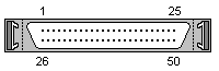 50 PIN HI-DENSITY D-SUB MALE