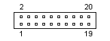 20 PIN IDC MALE