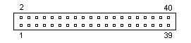 40 PIN IDC MALE