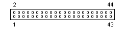 44 PIN IDC (0.75") MALE