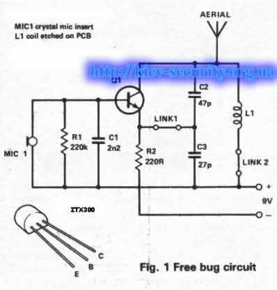 Simple one transistor bug